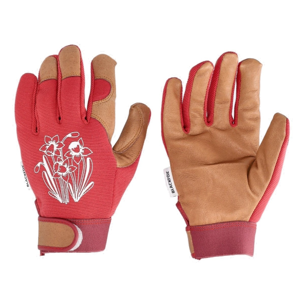 BLACKFOX® Garten - Handschuhe SPRING Rot Gr. 8