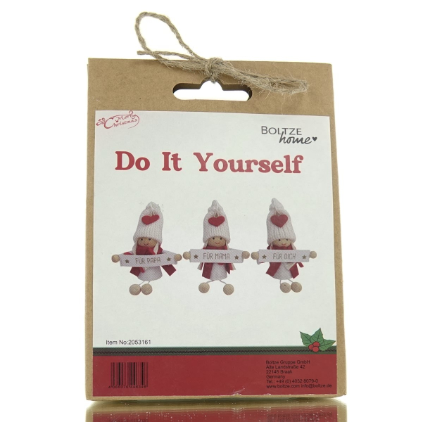 Boltze Weihnachtsdeko Kinder Do It Yourself Bastelset Milea für 3 Figuren