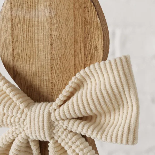 Boltze Osterdeko Hase Bernado S braun mit beigefarbener Schleife 40 cm - Holz & MDF