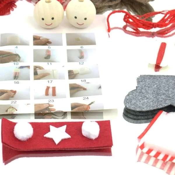 Boltze Weihnachtsdeko Do It Yourself Bastelset Kinder Aenne für 2 Anhänger