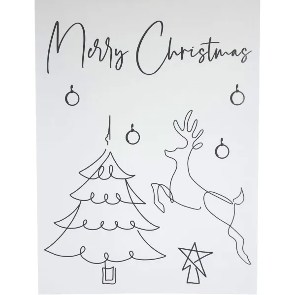 Boltze Weihnachtsdeko Fensterbilder Nael Schwarz 3 Motive 30 x 40 cm - PVC