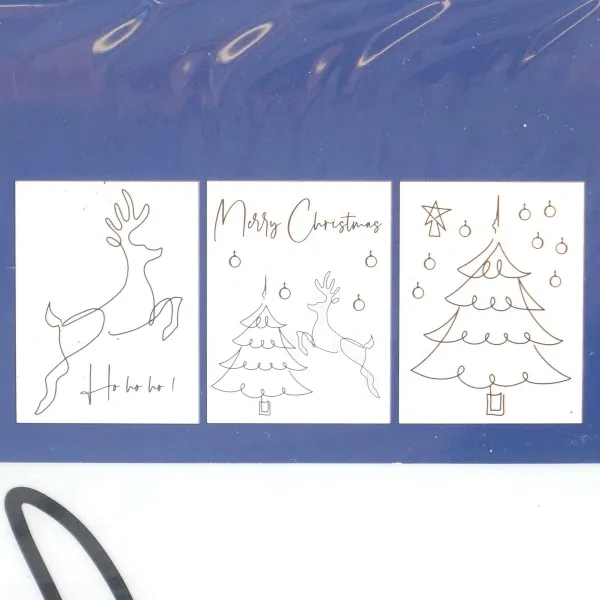 Boltze Weihnachtsdeko Fensterbilder Nael Schwarz 3 Motive 30 x 40 cm - PVC