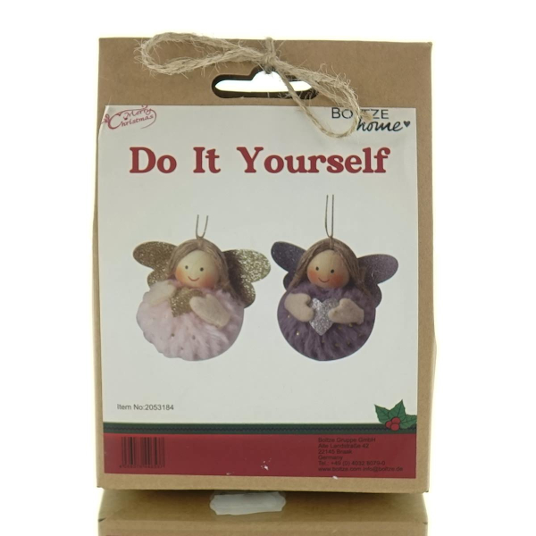 Boltze Weihnachtsdeko Kinder Do It Yourself Bastelset Engel Nayla für 2 Anhänger