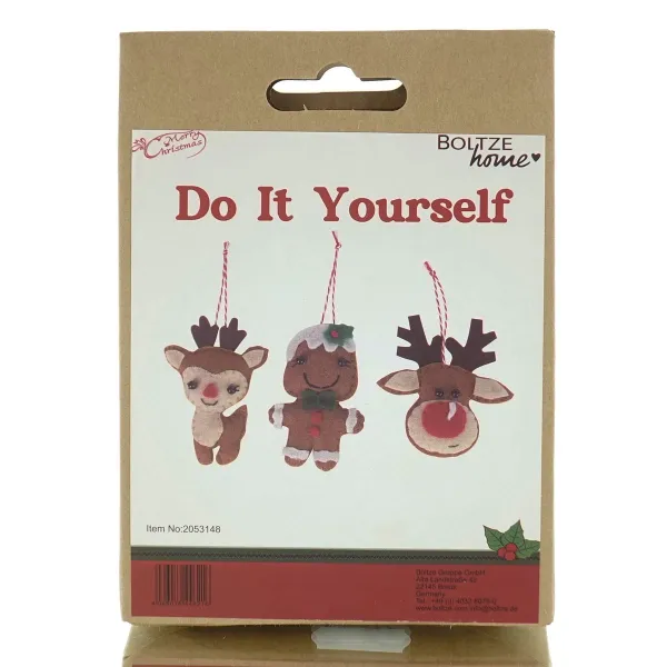 Boltze Weihnachtsdeko Kinder Do It Yourself Bastelset Hirsch Noeline für 3 Anhänger Boltze Weihnachtsdeko Kinder Do It Yourself Bastelset Hirsch Noeline für 3 Anhänger