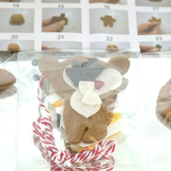 Boltze Weihnachtsdeko Kinder Do It Yourself Bastelset Hirsch Noeline für 3 Anhänger
