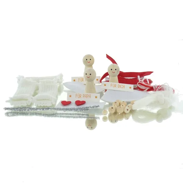 Boltze Weihnachtsdeko Kinder Do It Yourself Bastelset Milea für 3 Figuren