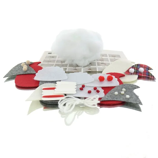 Boltze Weihnachtsdeko Kinder Do It Yourself Bastelset Wichtel Talis für 4 Anhänger