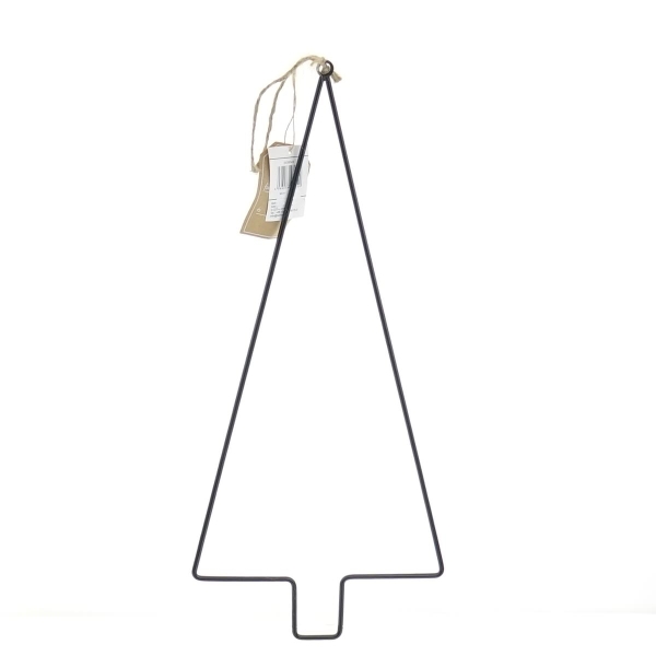 Boltze Weihnachtsdeko Tannenbaum Wanda L Schwarz 50 cm zum Aufhängen - Metall