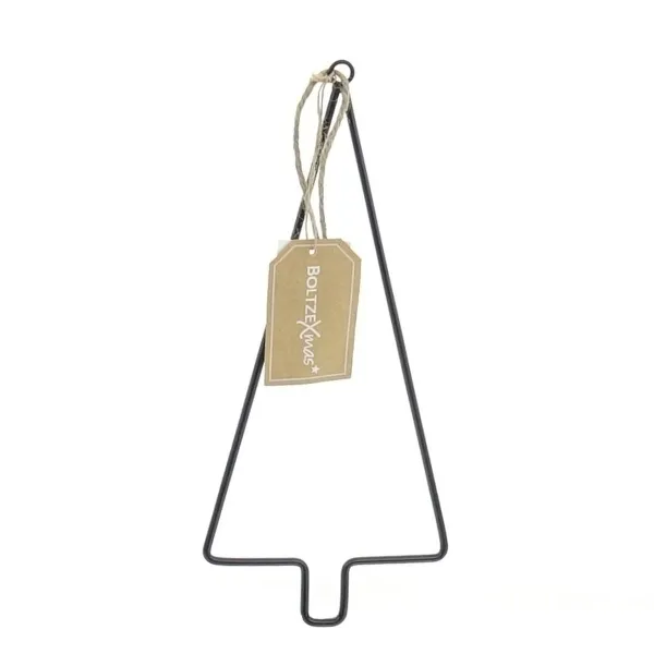 Boltze Weihnachtsdeko Tannenbaum Wanda S Schwarz 31 cm zum Aufhängen - Metall