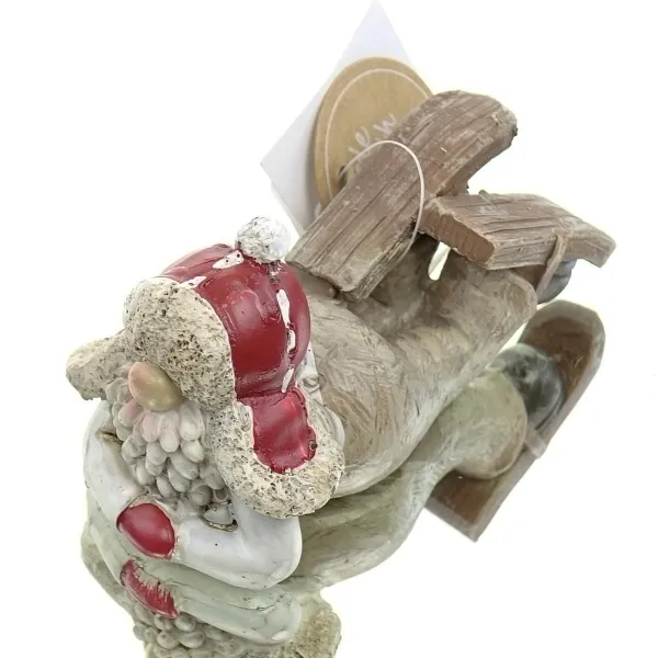 Boltze Weihnachtsdeko Wichtel Roland auf dem Bauch liegend - Kunstharz
