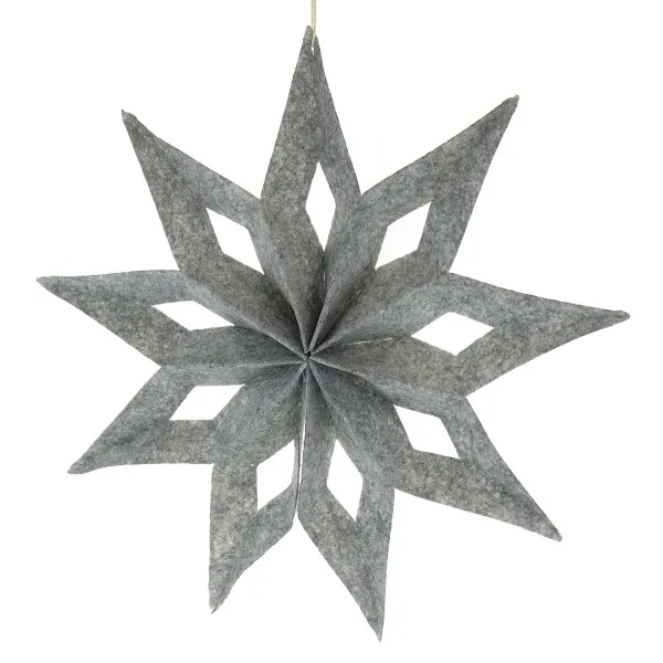 Boltze Weihnachtssternanhänger Kassio Dunkelgrau Ø 40 cm - Filzstoff Boltze Weihnachtssternanhänger Kassio Dunkelgrau Ø 40 cm - Filzstoff