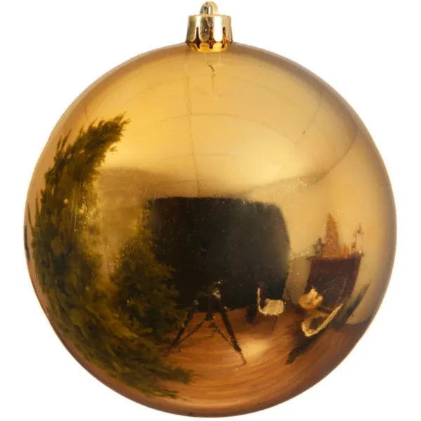 Bruchfeste Outdoor XL Weihnachtskugel Goldfarben Ø 20 cm aus Kunststoff Bruchfeste Outdoor XL Weihnachtskugel Goldfarben Ø 20 cm aus Kunststoff