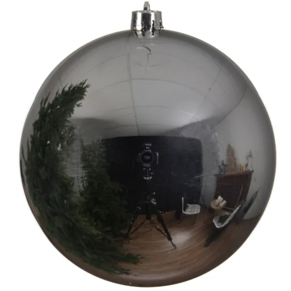 Bruchfeste Outdoor XL Weihnachtskugel Silberfarben Ø 20 cm aus Kunststoff Bruchfeste Outdoor XL Weihnachtskugel Silberfarben Ø 20 cm aus Kunststoff