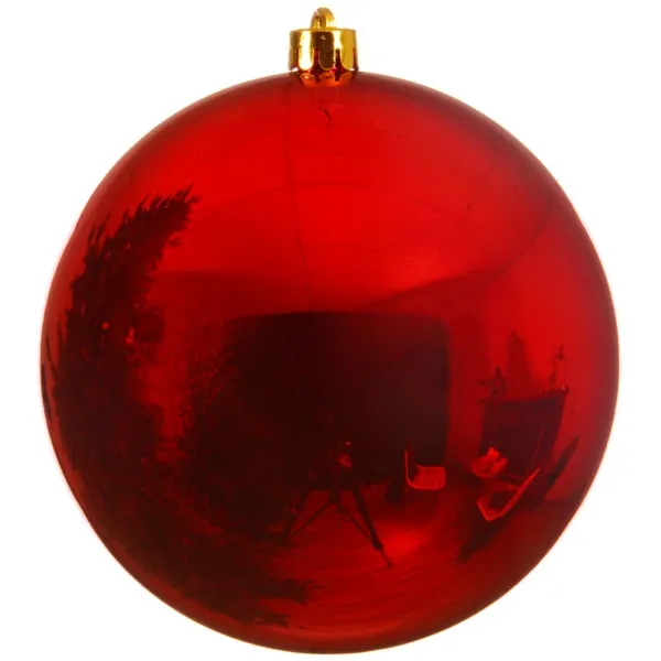 Bruchfeste Outdoor XXL Weihnachtskugel Christmas Red rot Ø 25 cm - Kunststoff