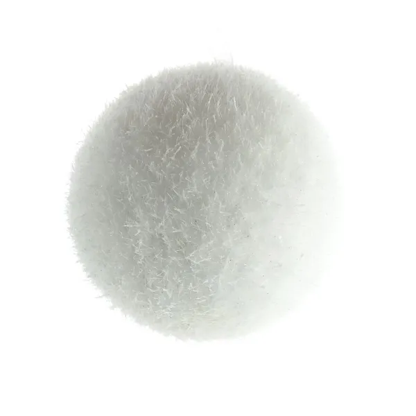 Bruchfeste Weihnachtskugel Weiß mit Glitzer Ø 8 cm - Kunststoff