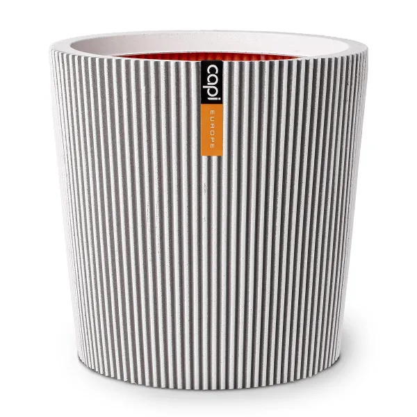 Capi Europe Pflanzgefäß Groove NL Konisch Elfenbeinfarben mit Isolierschicht Ø 36 cm - Kunststoff Capi Europe Pflanzgefäß Groove NL Konisch Elfenbeinfarben mit Isolierschicht Ø 36 cm - Kunststoff