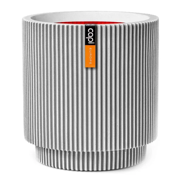 Capi Europe Pflanzgefäß Groove NL Zylinder Elfenbeinfarben mit Isolierschicht Ø 43,5 cm - Kunststoff Capi Europe Pflanzgefäß Groove NL Zylinder Elfenbeinfarben mit Isolierschicht Ø 43,5 cm - Kunststoff