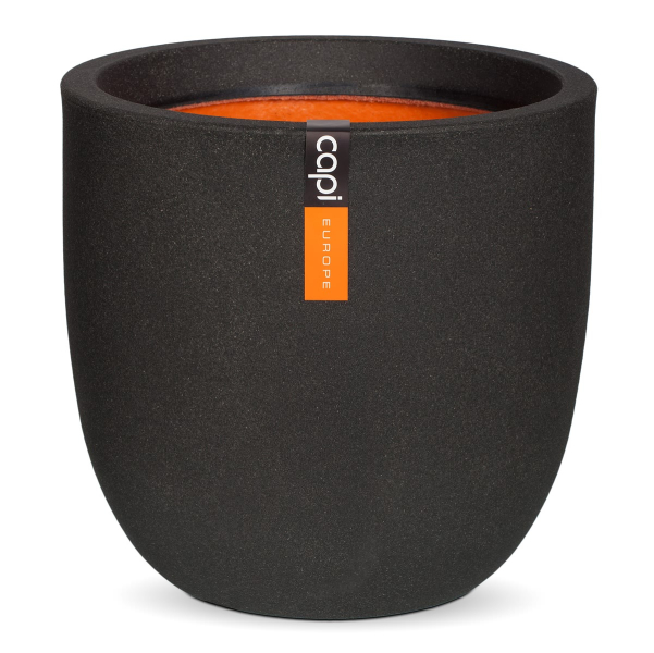 Capi Europe Übertopf Smooth NL Kugel Schwarz mit Isolierschicht Ø 35 cm - Kunststoff