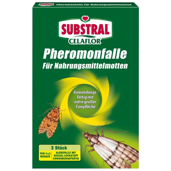 SUBSTRAL® CELAFLOR® Pheromonfalle für Nahrungsmittelmotten - 3 Fallen SUBSTRAL® CELAFLOR® Pheromonfalle für Nahrungsmittelmotten - 3 Fallen