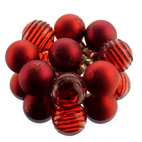 Christbaum-Micro-Kugeln Red rot Ø 3 cm aus Glas - 9er Set Christbaum-Micro-Kugeln Red rot Ø 3 cm aus Glas - 9er Set