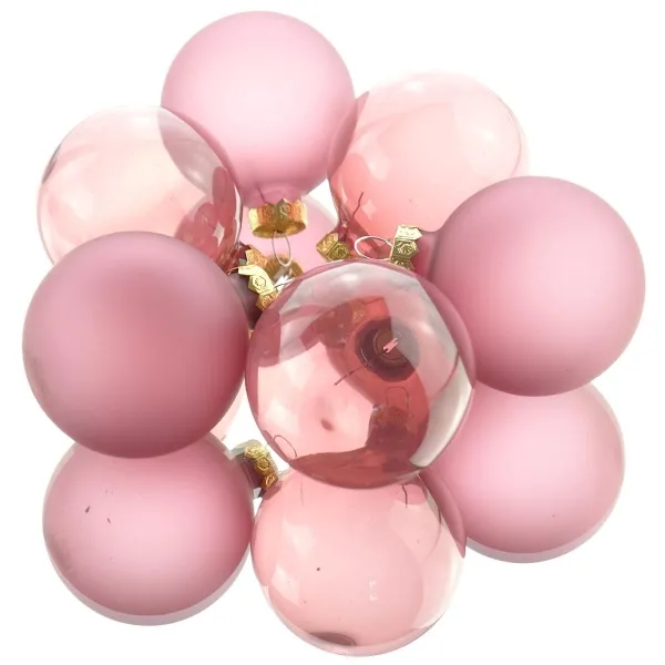Christbaumkugeln Christmas Velvet Pink samtrosak transparent Ø 6 cm aus Glas - 6er Set Christbaumkugeln Christmas Velvet Pink samtrosak transparent Ø 6 cm aus Glas - 6er Set