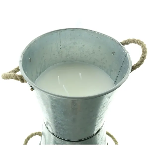 Citronella Kerze Wachs in Zinktopf Ø 25 cm x 23 cm