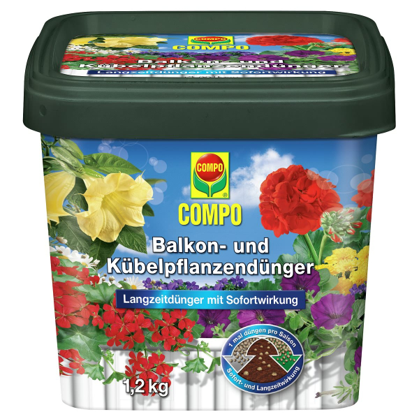 COMPO Balkon- und Kübelpflanzendünger - 1,2 kg