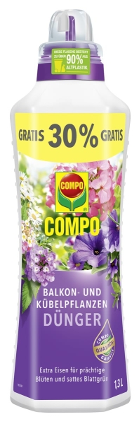 COMPO Balkon- und Kübelpflanzendünger - 1,3 Liter