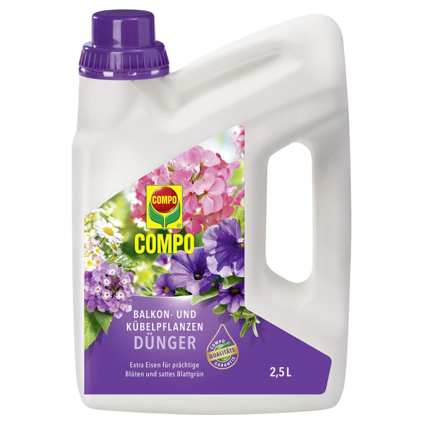 COMPO Balkon- und Kübelpflanzendünger - 2,5 Liter