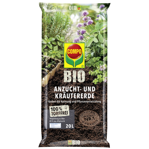 COMPO Anzucht- und Kräutererde torffrei - 20 Liter