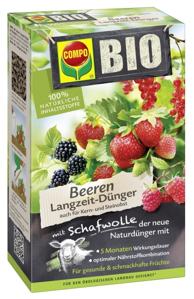 COMPO BIO Beeren Langzeit-Dünger mit Schafwolle - 750 g