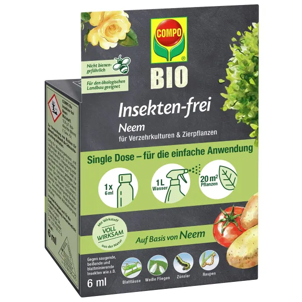 COMPO BIO Insekten-frei Neem für ca. 10 Töpfe mit Ø 20 cm - 6 ml