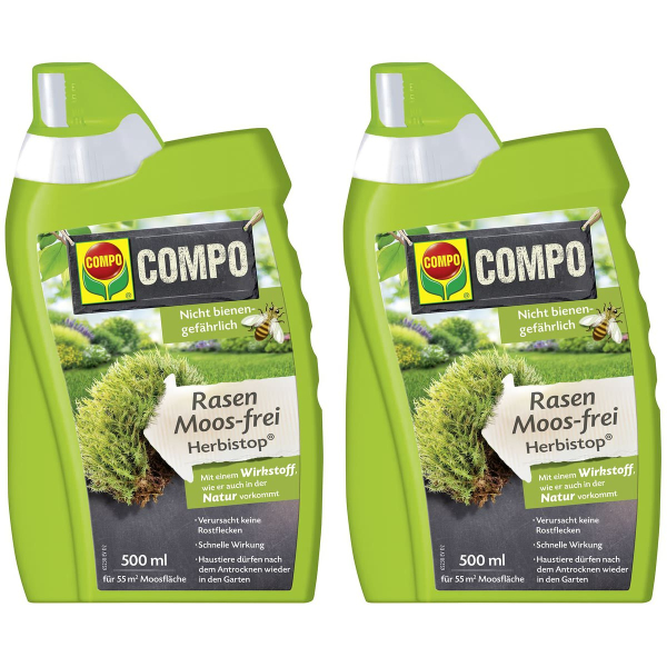COMPO BIO Rasen Moos-frei Herbistop® - 500 ml x 2