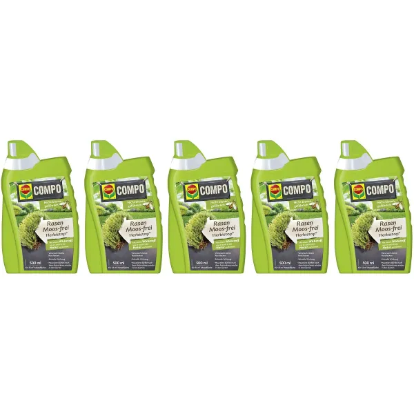 COMPO BIO Rasen Moos-frei Herbistop® - 500 ml x 5