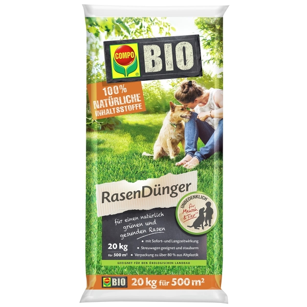 COMPO BIO Rasendünger für 500 m² - 20 kg