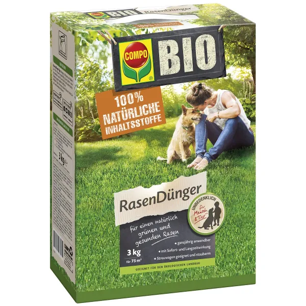 COMPO BIO Rasendünger für ca. 75 m² - 3 kg