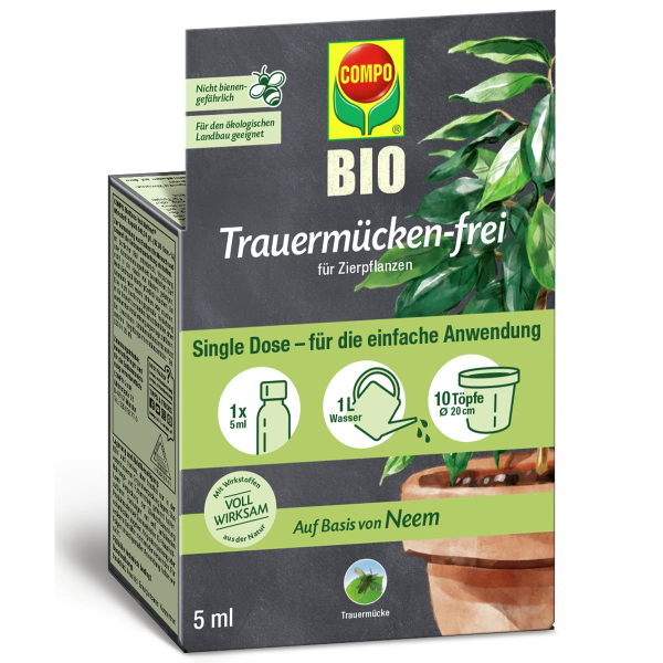 COMPO Trauermücken-frei für ca. 10 Töpfe mit Ø 20 cm - 5 ml