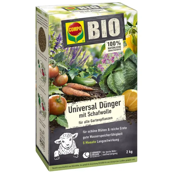 COMPO BIO Universal Dünger mit Schafwolle - 2 kg