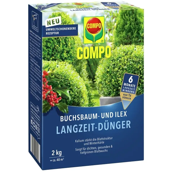 COMPO Buchsbaum- und Ilex Langzeit-Dünger - 2 kg COMPO Buchsbaum- und Ilex Langzeit-Dünger - 2 kg