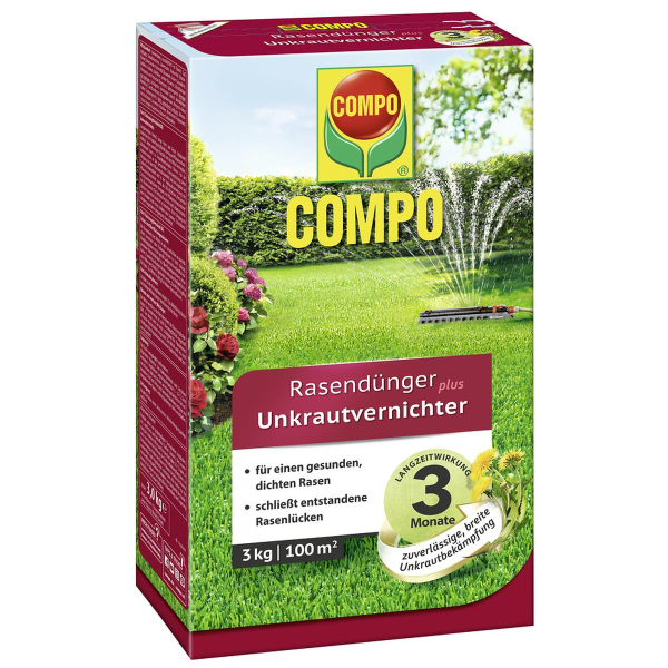 COMPO FLORANID® Rasendünger plus Unkrautvernichter für 100 m² - 3  kg
