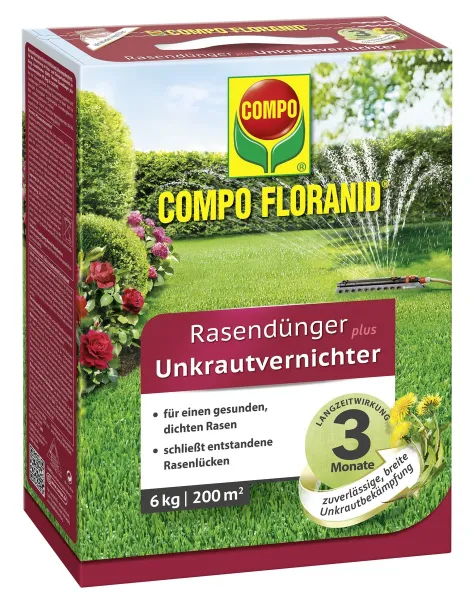 COMPO FLORANID® Rasendünger plus Unkrautvernichter für 200 m² - 6 kg COMPO FLORANID® Rasendünger plus Unkrautvernichter für 200 m² - 6 kg