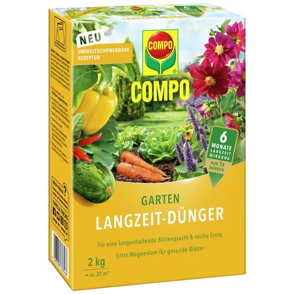 COMPO Garten Langzeit-Dünger für ca. 37 m² - 2 kg