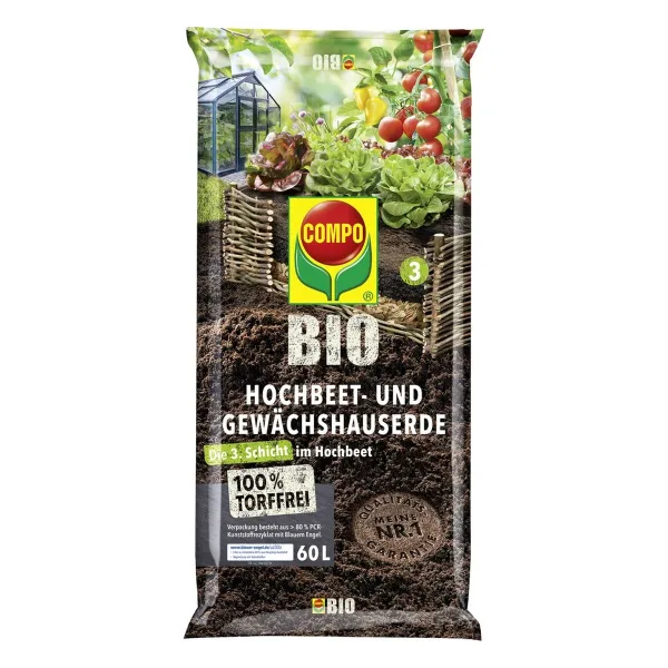 COMPO Hochbeet- & Gewächshauserde 60 Liter