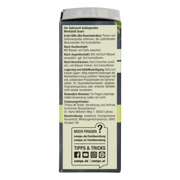 COMPO Insekten-frei Neem für bis zu 50 Liter Spritzbrühe - 75 ml