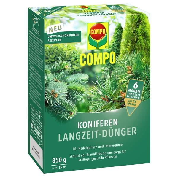 COMPO Koniferen Langzeit-Dünger für ca. 15 m² - 850 Gramm
