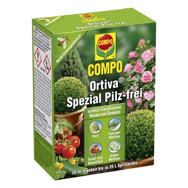 COMPO Ortiva® Spezial Pilz-frei für bis zu 25 Liter Spritzbrühe - 20 ml