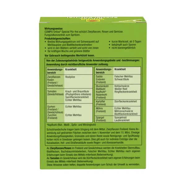 COMPO Ortiva® Spezial Pilz-frei für bis zu 25 Liter Spritzbrühe - 20 ml
