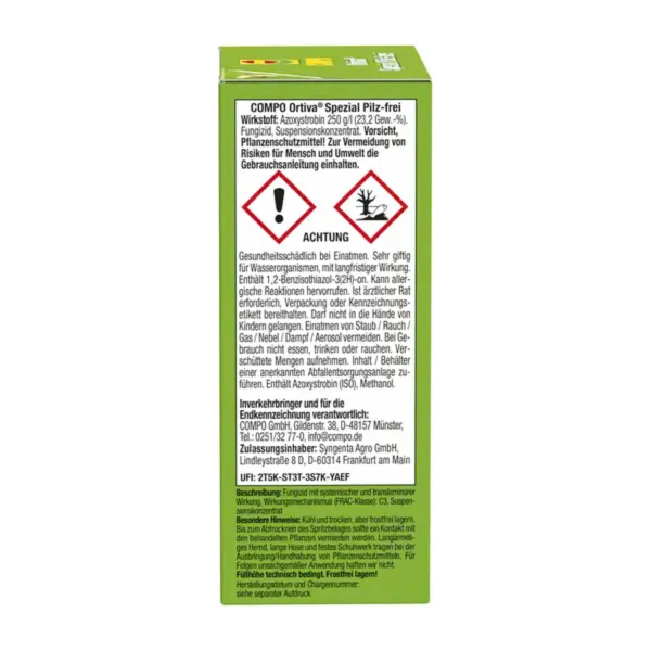 COMPO Ortiva® Spezial Pilz-frei für bis zu 25 Liter Spritzbrühe - 20 ml