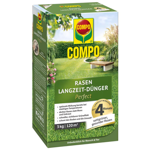 COMPO Rasen Langzeit-Dünger Perfect für 120 m² - 3 kg