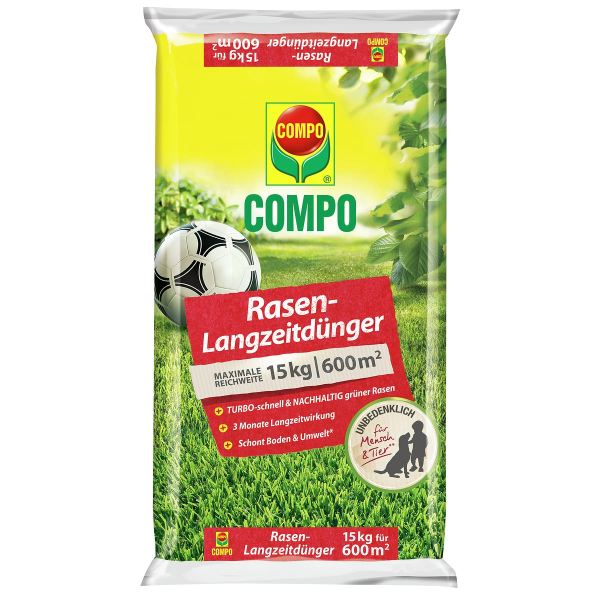 COMPO Rasendünger mit Langzeitwirkung für 600 m² - 15 kg